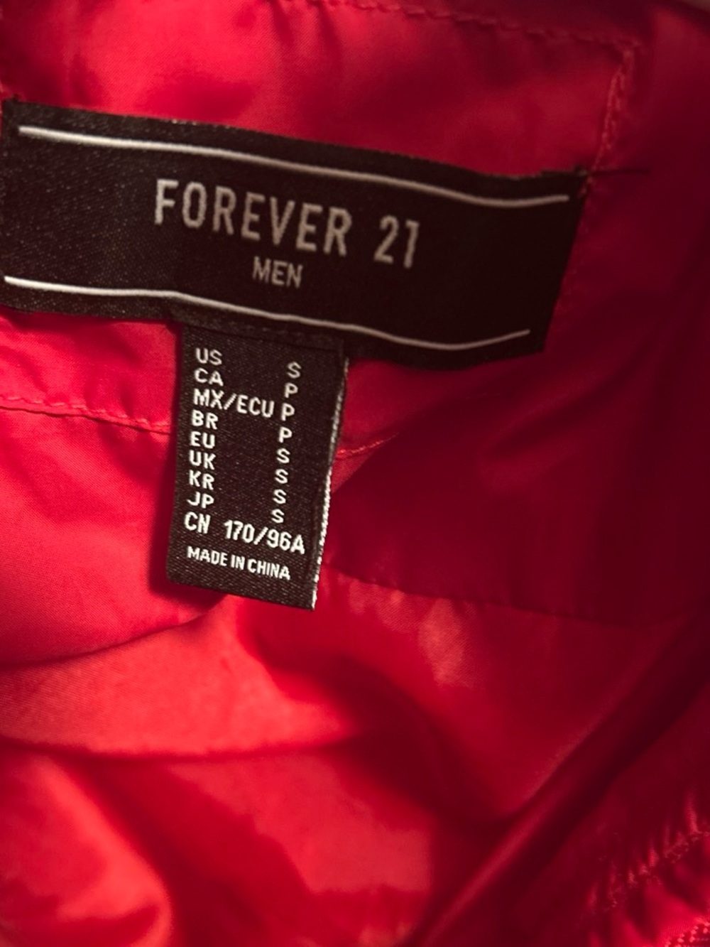 Forever 21 Red Bomber Jacket